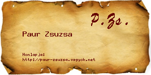 Paur Zsuzsa névjegykártya